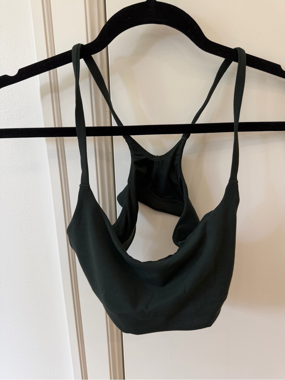 lululemon wunder train strappy bra - forest green sz 6